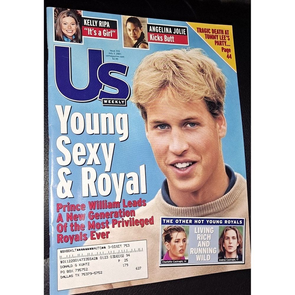 US Weekly July 2‎ 2001 Young & Sexy Royal  Prince William Angelina Jolie